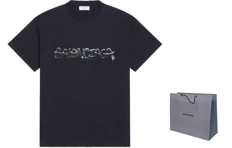 Женская футболка Slime Medium Fit Vintage черный Balenciaga — фото 3