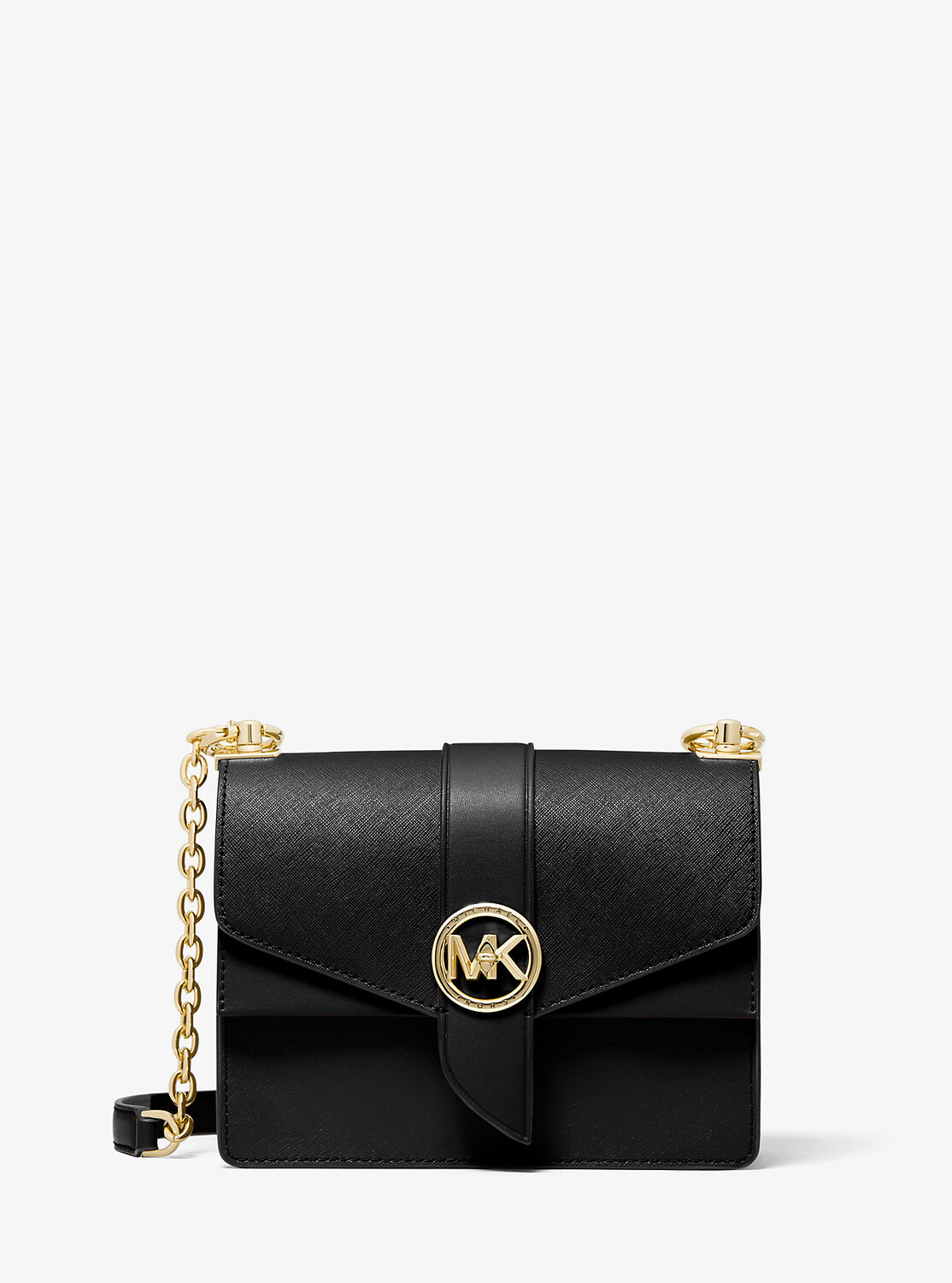 

Маленькая сумка через плечо Greenwich из сафьяновой кожи Michael Kors, черный