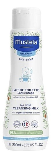 

Очищающее молочко для тела, не требующее смывания, 200 мл Mustela