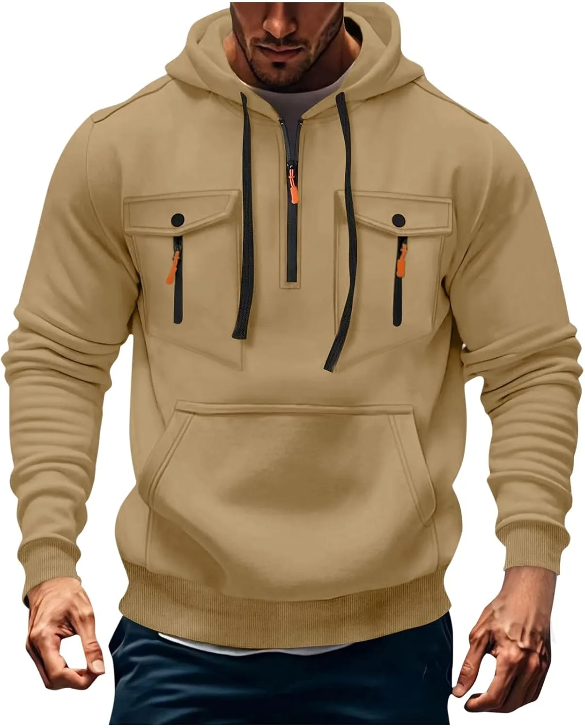 

Толстовка тактическая мужская Half Zip с карманом