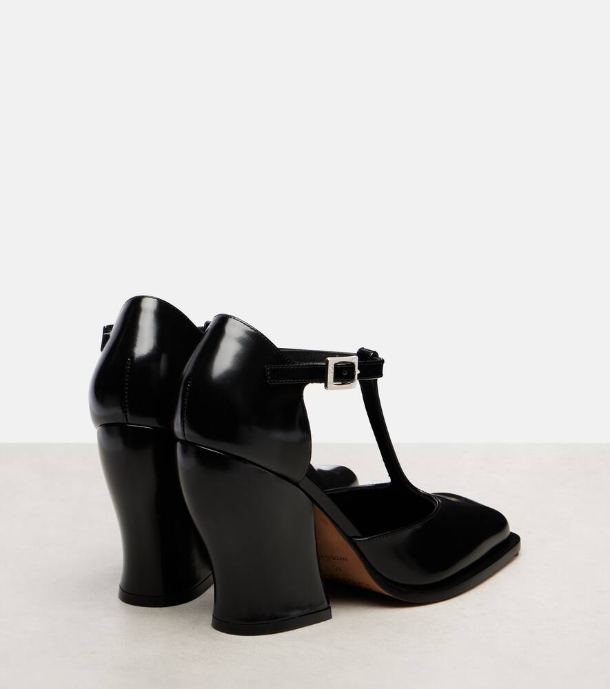 Onda 90 туфли-лодочки из кожи с т-образной ремешковой застежкой Loewe, Black — фото 2