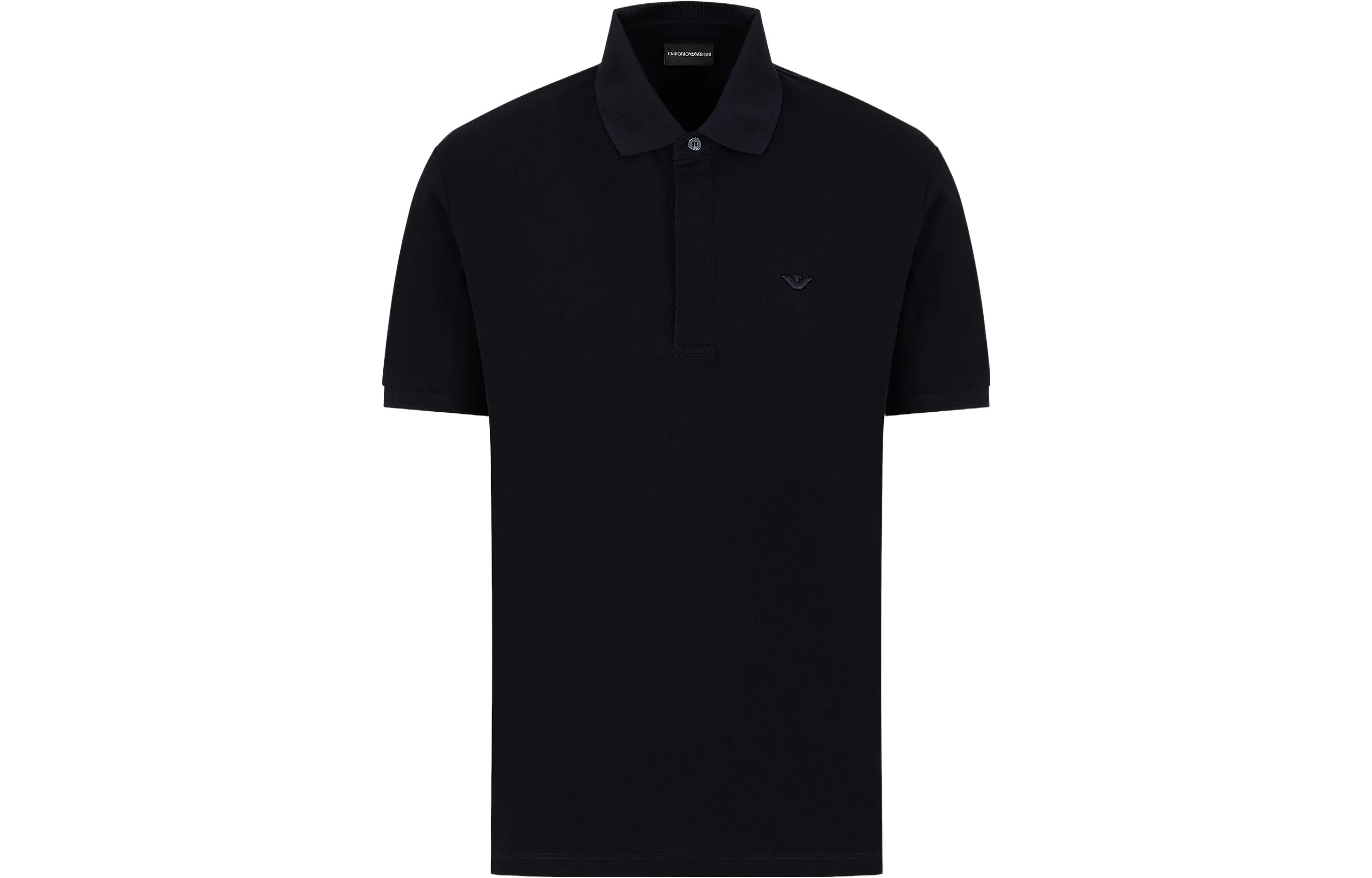 

EMPORIO ARMANI Мужская поло темно-синего цвета, Синий, EMPORIO ARMANI Мужская поло темно-синего цвета