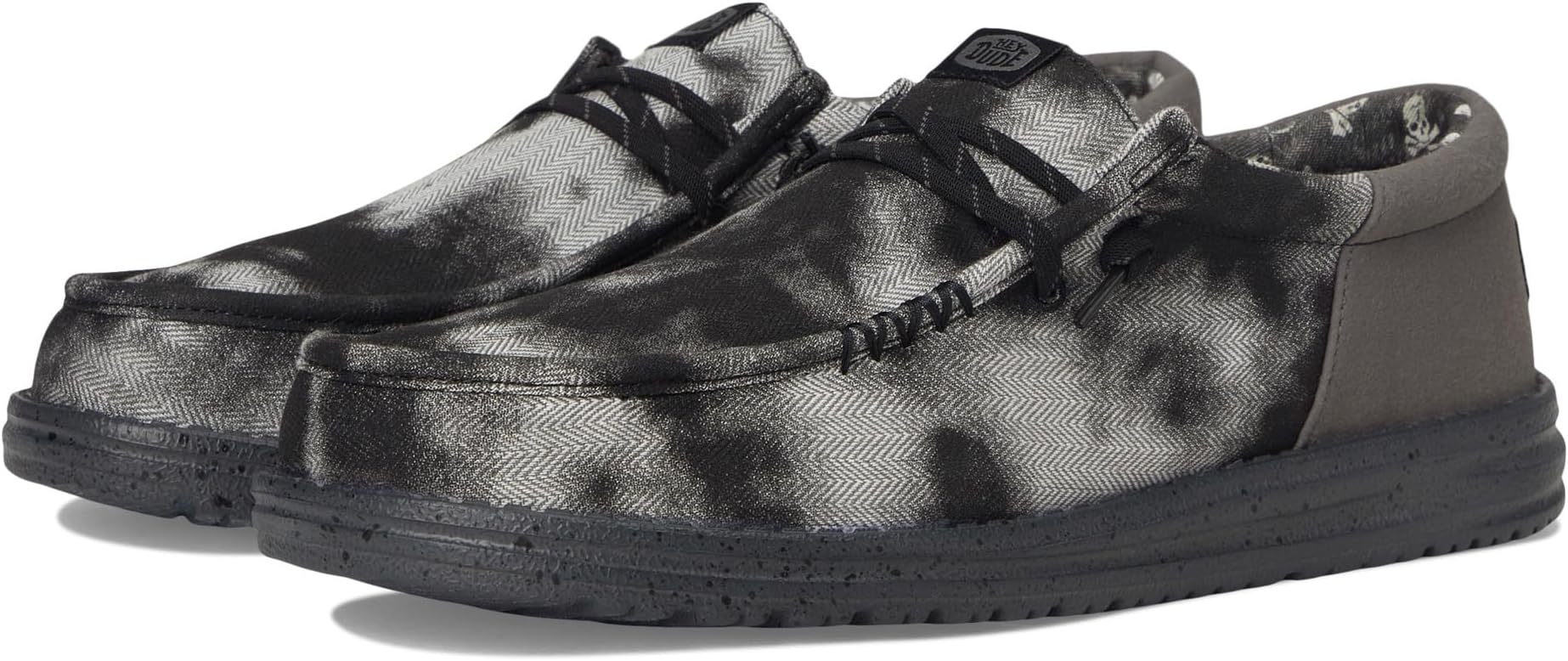 

Кроссовки Hey Dude Wally Funk Over Dye, цвет Black/Granite Grey