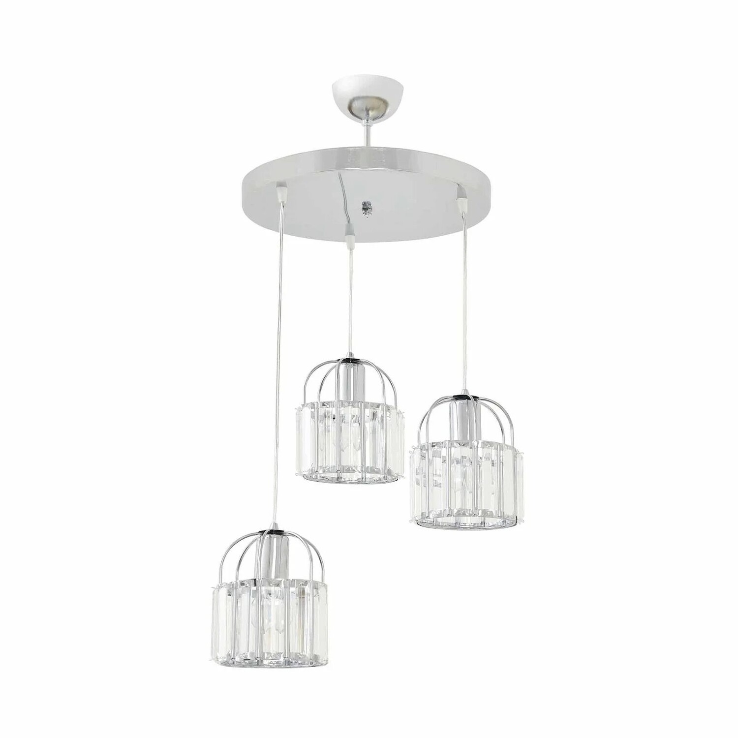 

Nisa Luce Magnolia Каменная люстра из 3 частей - хром