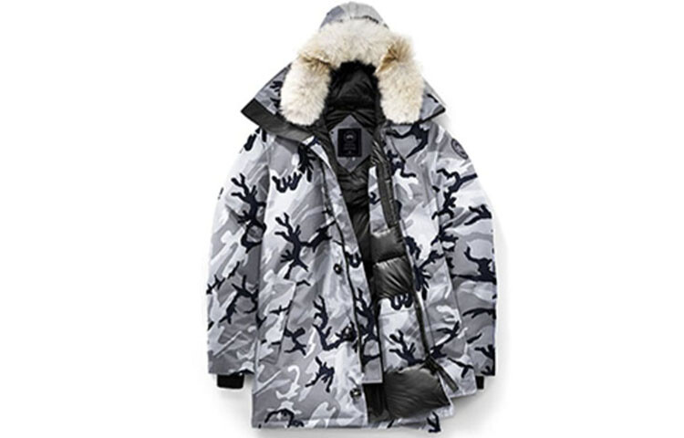 

Пуховик мужской серый камуфляж/синий Canada Goose