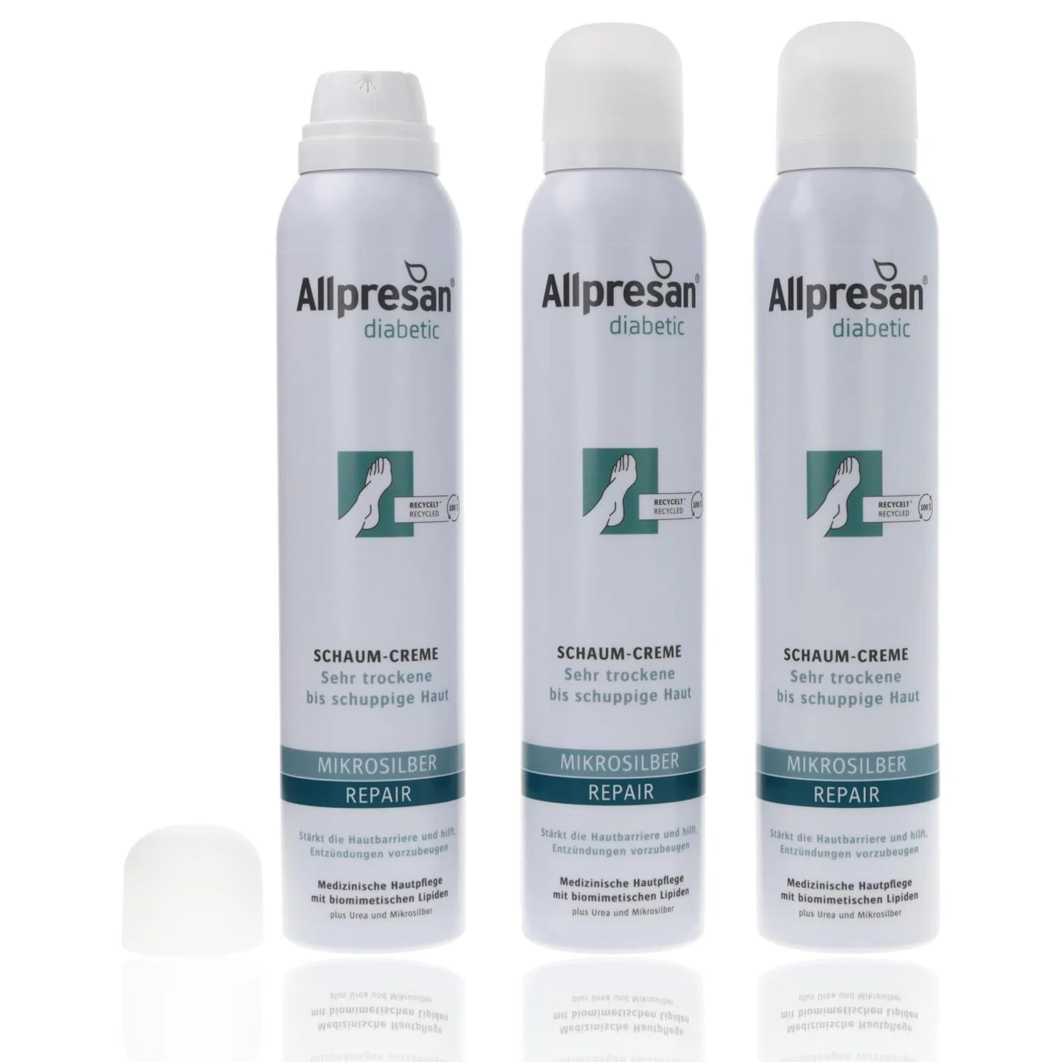 Крем-пена Allpresan Diabetic Micro Silver + Repair с микросеребром, 200 мл (3 шт.) Allpresan — фото 2