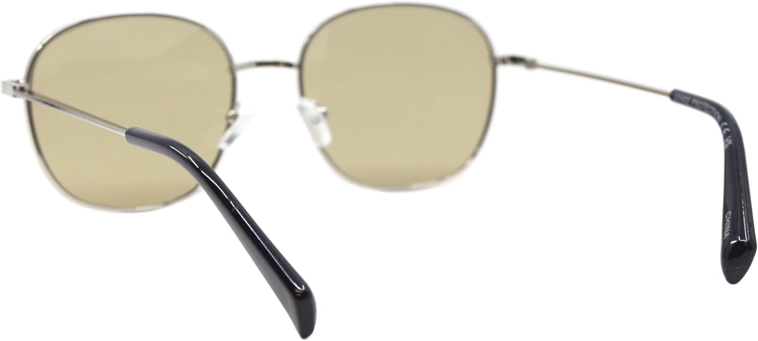 

Солнцезащитные очки PASTL с закругленными и квадратными линзами для женщин и мужчин, тонкая, легкая металлическая оправа, защита от ультрафиолета UV400, Silver (Beige)