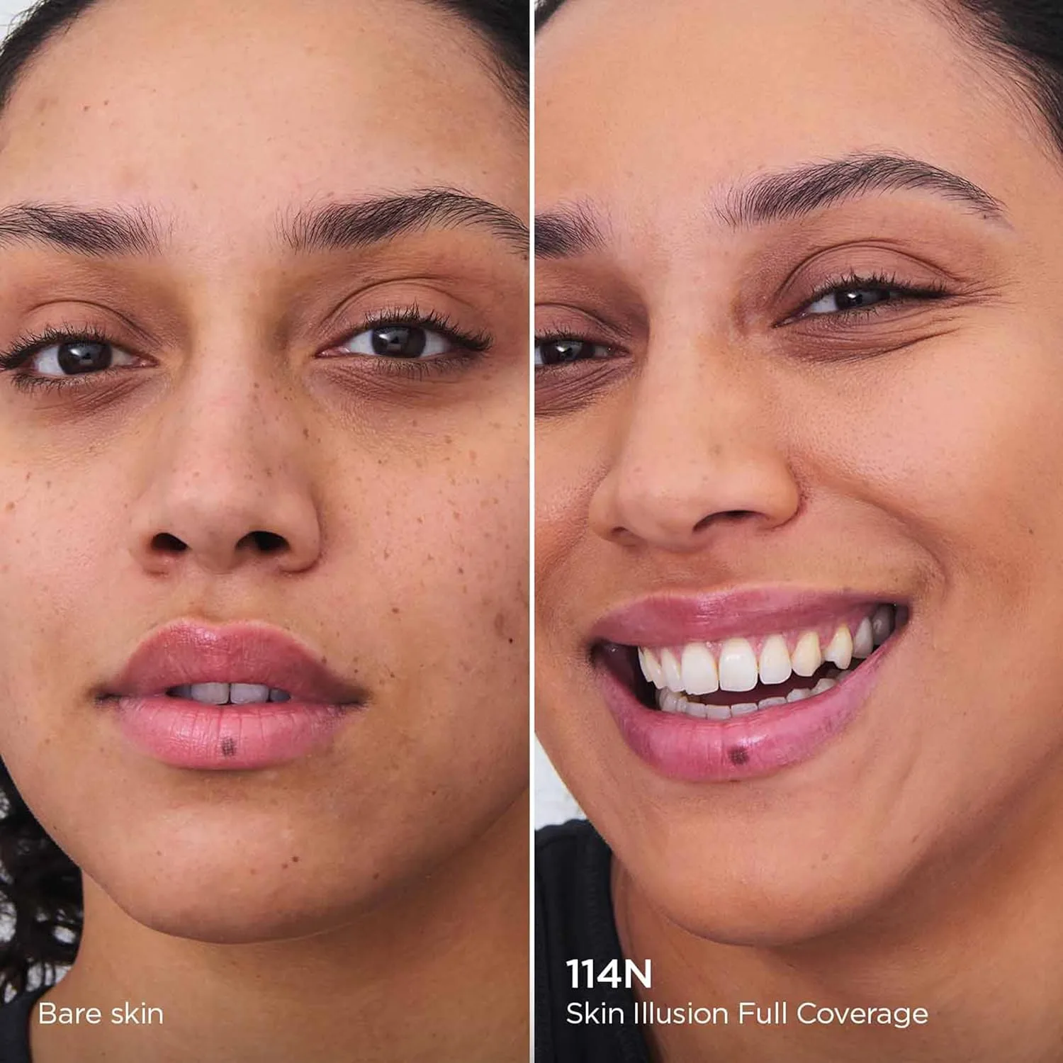 Clarins Skin Illusion Longwear Full Coverage Foundation, матовое сияние, 24 часа стойкости и увлажнения, естественный вид, устойчивость к переносу, поту и смазыванию, с гиалуроновой кислотой, 30 мл, 114N Medium- deep brown with neutral undertone... — фото 2