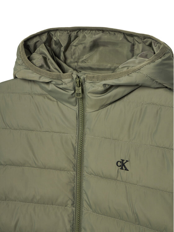 Зимняя куртка стандартного кроя Inst Logo IB0IB02174 D Calvin Klein Jeans, зеленый — фото 3