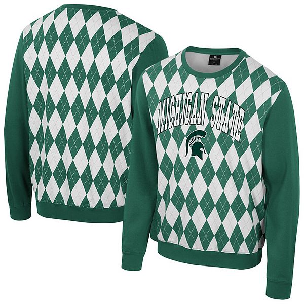 

Мужской свитшот green michigan state spartans the dealio argyle Colosseum, Зеленый, Мужской свитшот green michigan state spartans the dealio argyle Colosseum