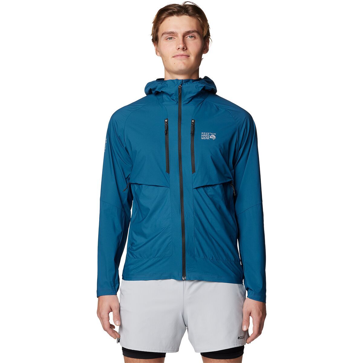 

Куртка Kor Airshell Hybrid с капюшоном Mountain Hardwear, цвет dark caspian