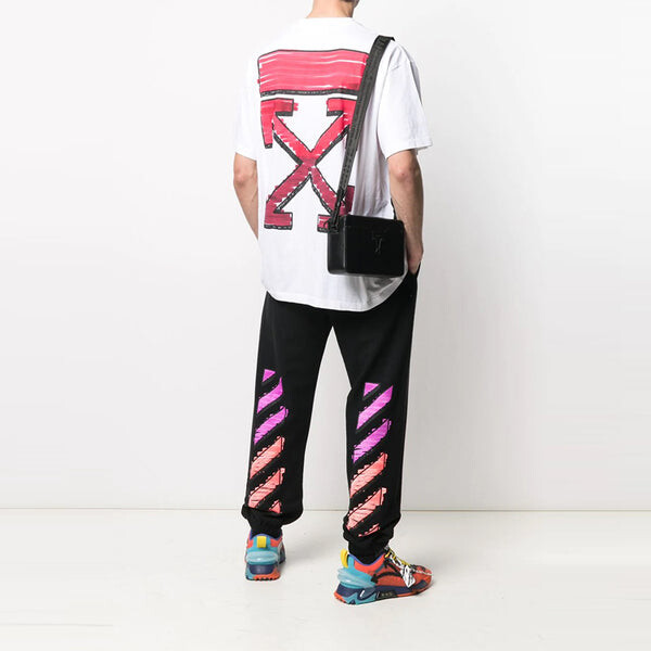 Футболка ss21 back red arrow cotton short sleeve loose fit white Off-White, белый — фото 4