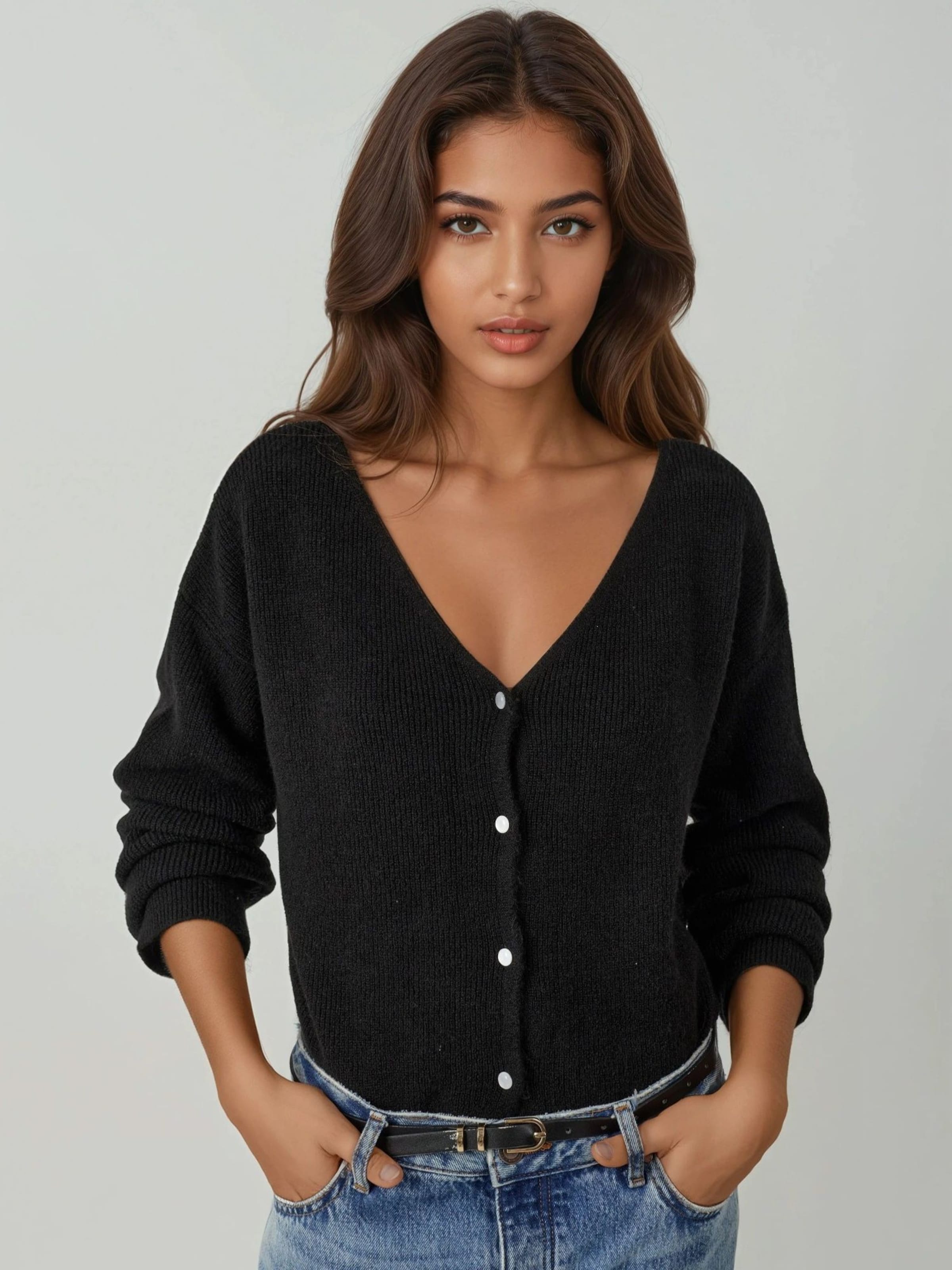 

Hiccup Вязаный кардиган в черном цвете