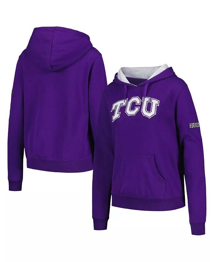 

Женская фиолетовая толстовка с капюшоном TCU Horned Frogs Big Logo Stadium Athletic