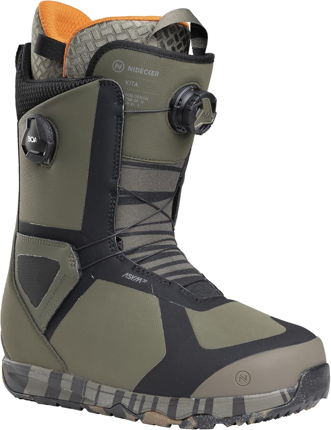 

Мужские сноубордические ботинки Nidecker Ejack Kita Boa, модель Eric Jackson Pro, Black