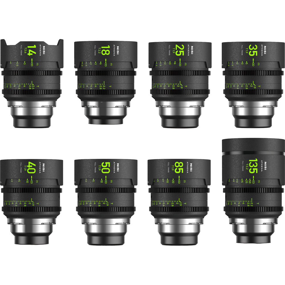 

Полнокадровый комплект NiSi ATHENA PRIME T2.4/1.9 MASTER Kit из 8 объективов (ARRI PL)
