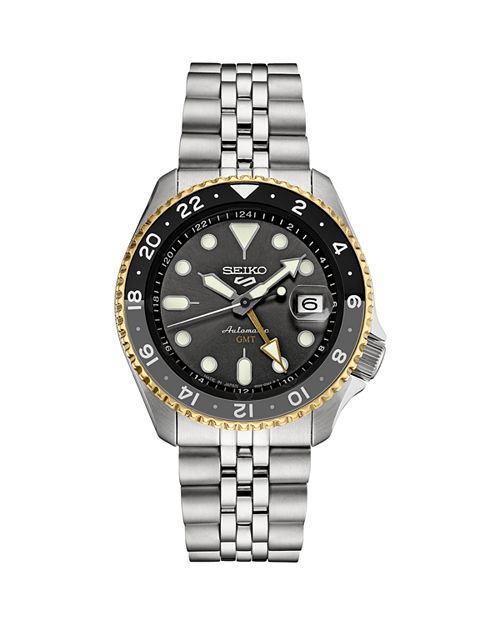 

5 Спортивные часы GMT, 43 мм Seiko Watch, цвет Black