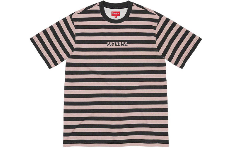 

Футболка Supreme Reverse Stripe, синий / красный