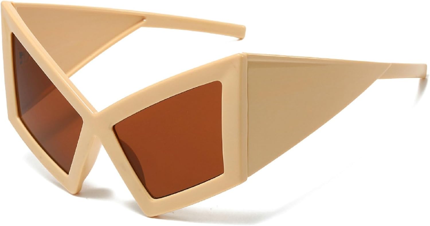 

Сексуальные солнцезащитные очки в стиле панк Y2K «кошачий глаз» для женщин, 2024 год, роскошные винтажные солнцезащитные очки для женщин, ретро многоугольные очки, защита от УФ-излучения UV400 N45 mincl, Brown