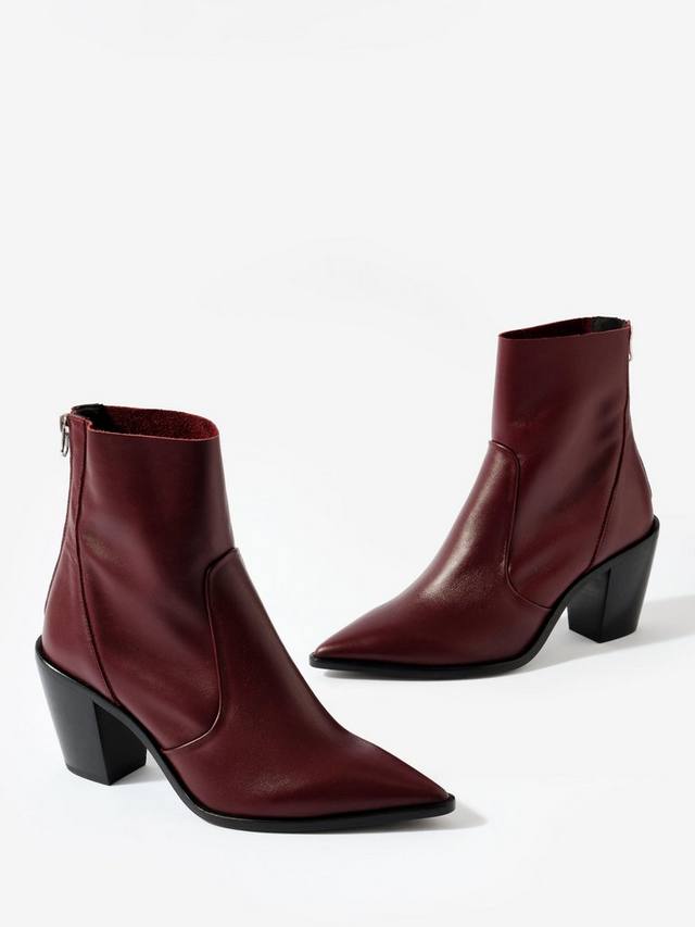 Ботинки Amy с острым носком из кожи Mint Velvet, Red Burgundy — фото 2