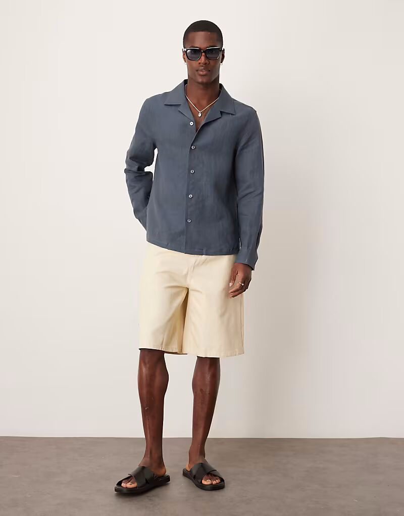 

Длинные парусиновые шорты ASOS DESIGN цвета экрю