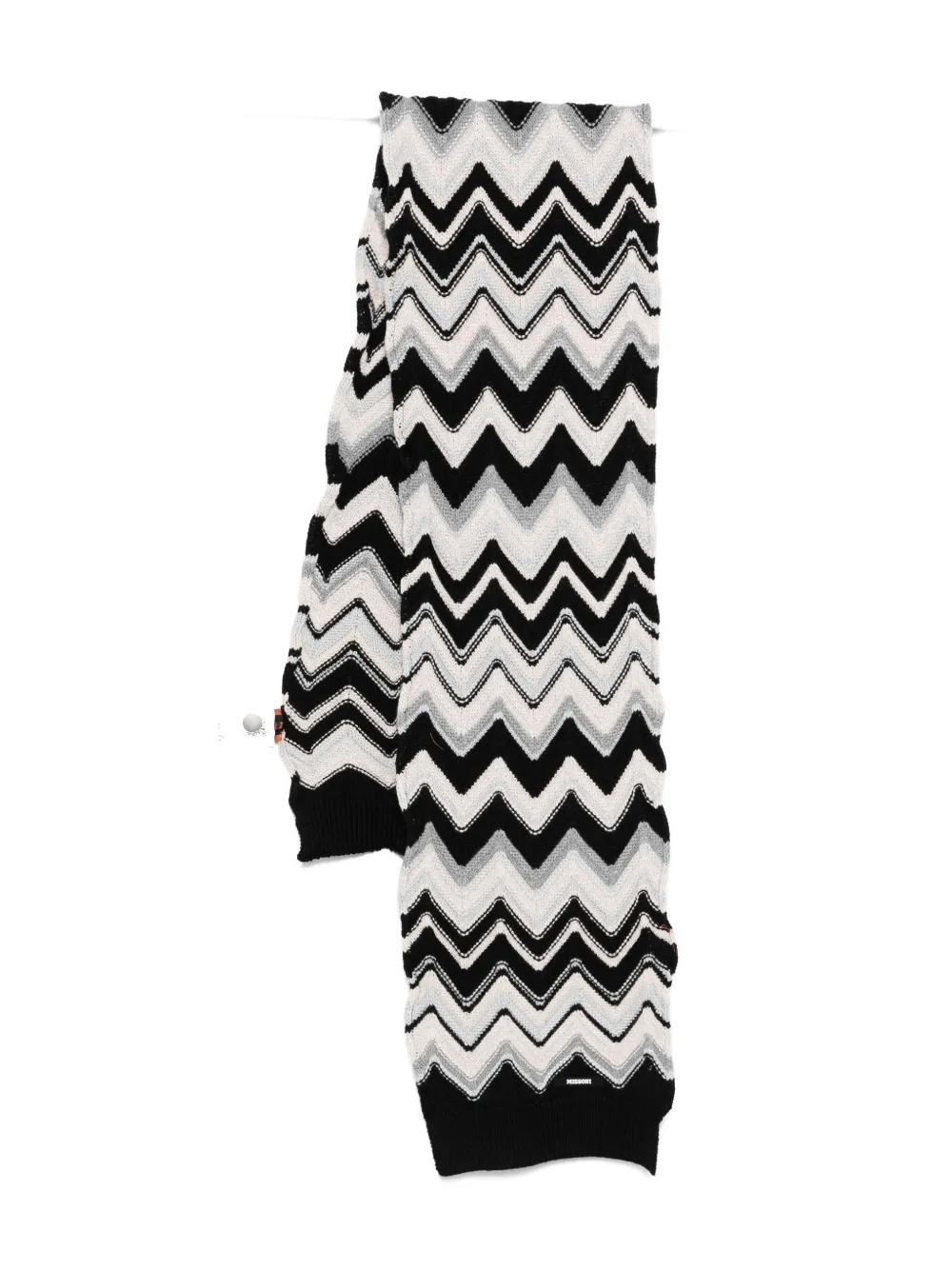 

Шарф с шевронным узором Missoni Kids, черный