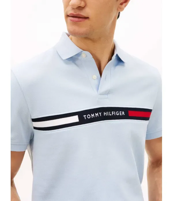 Полюс regular fit Tommy Hilfiger, небесно-голубой — фото 4