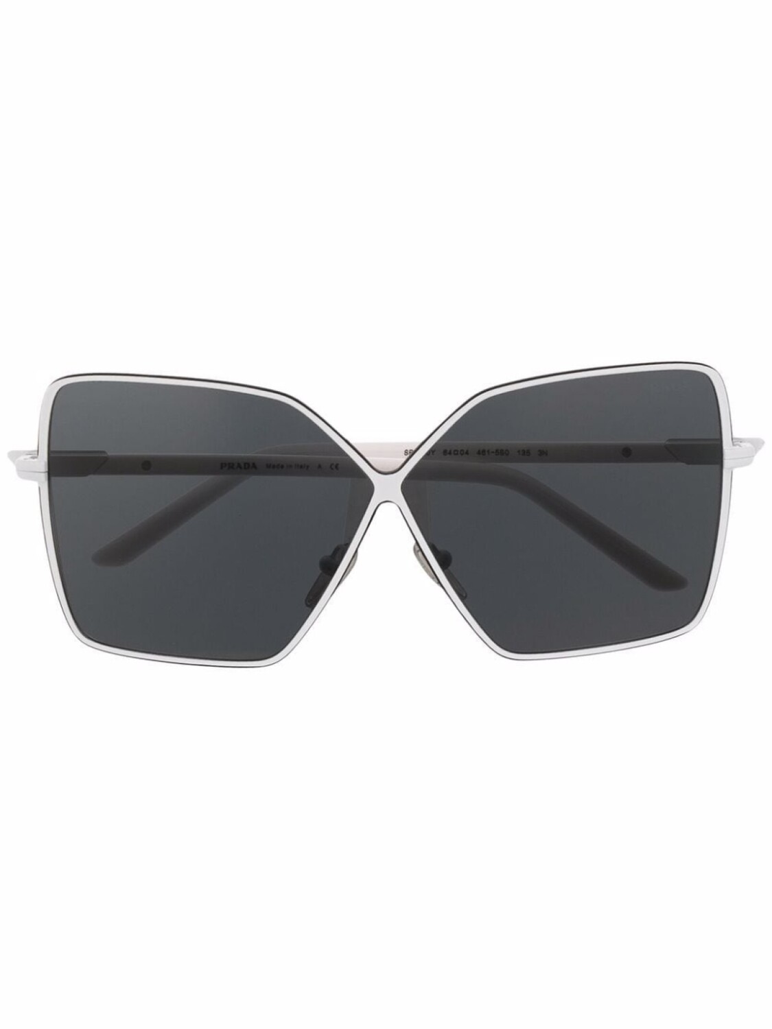 

Солнцезащитные очки в массивной оправе Prada Eyewear, серебристый