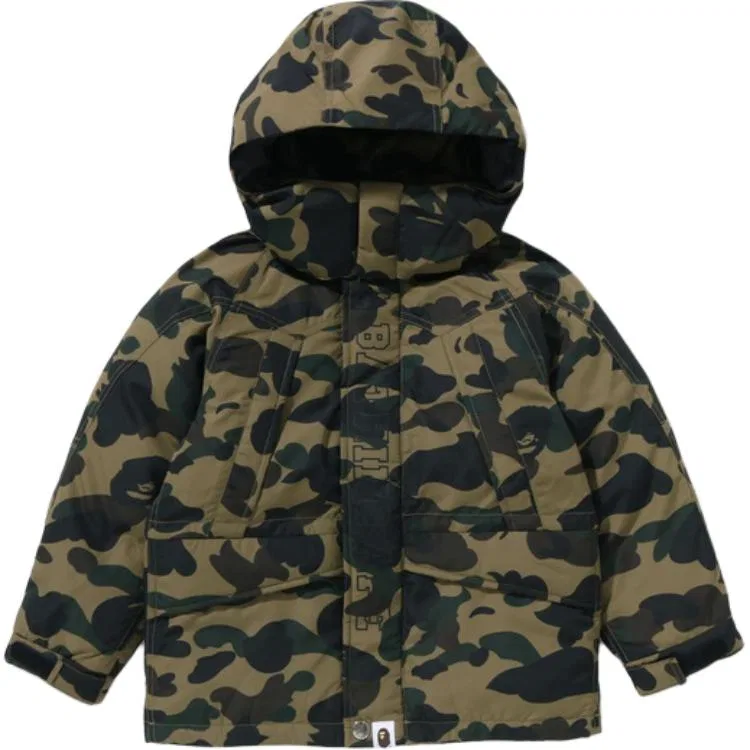 Детская пуховая куртка A Bathing Ape зеленая