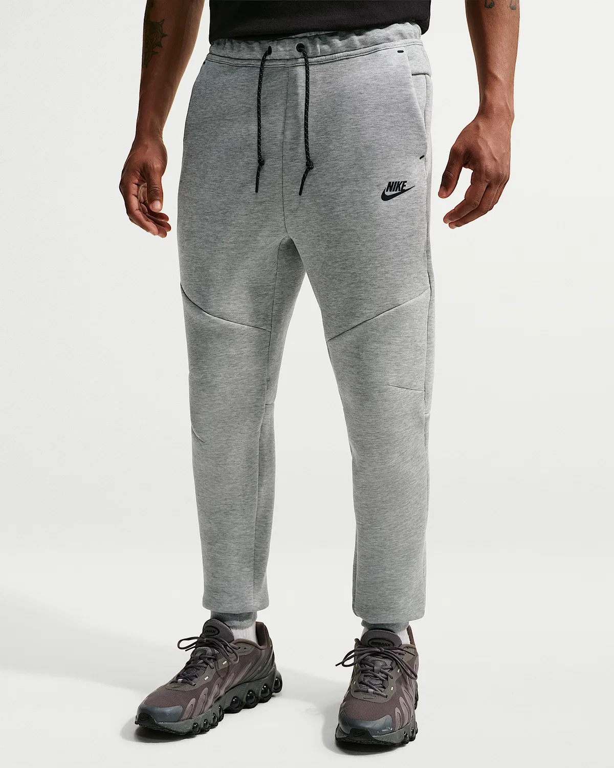 Мужские флисовые джоггеры Nike Tech, Dark Grey Heather/Black — фото 2