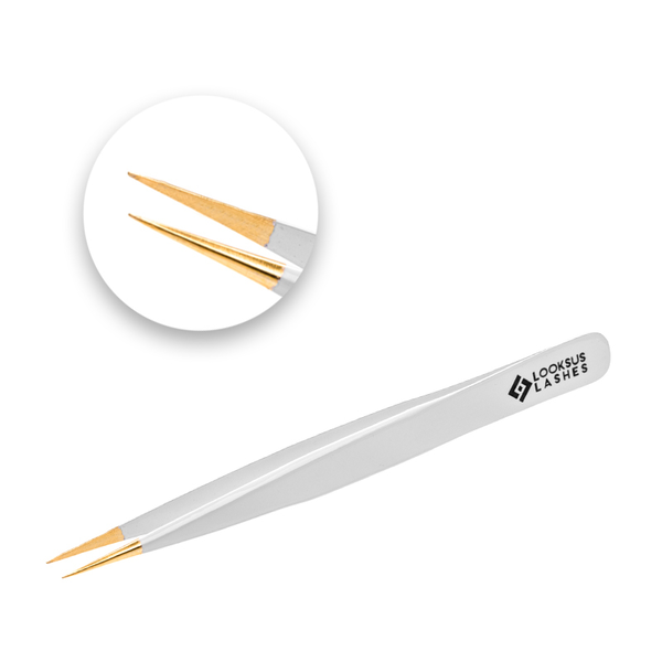

Пинцет для наращивания ресниц 1, 1 упаковка. Looksus Lashes White