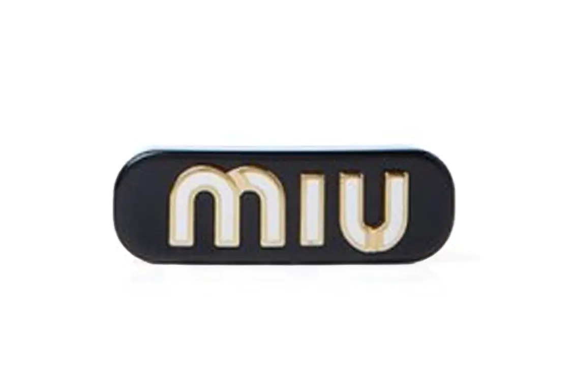 Латунные заколки для волос женские MIU MIU, черный — фото 4