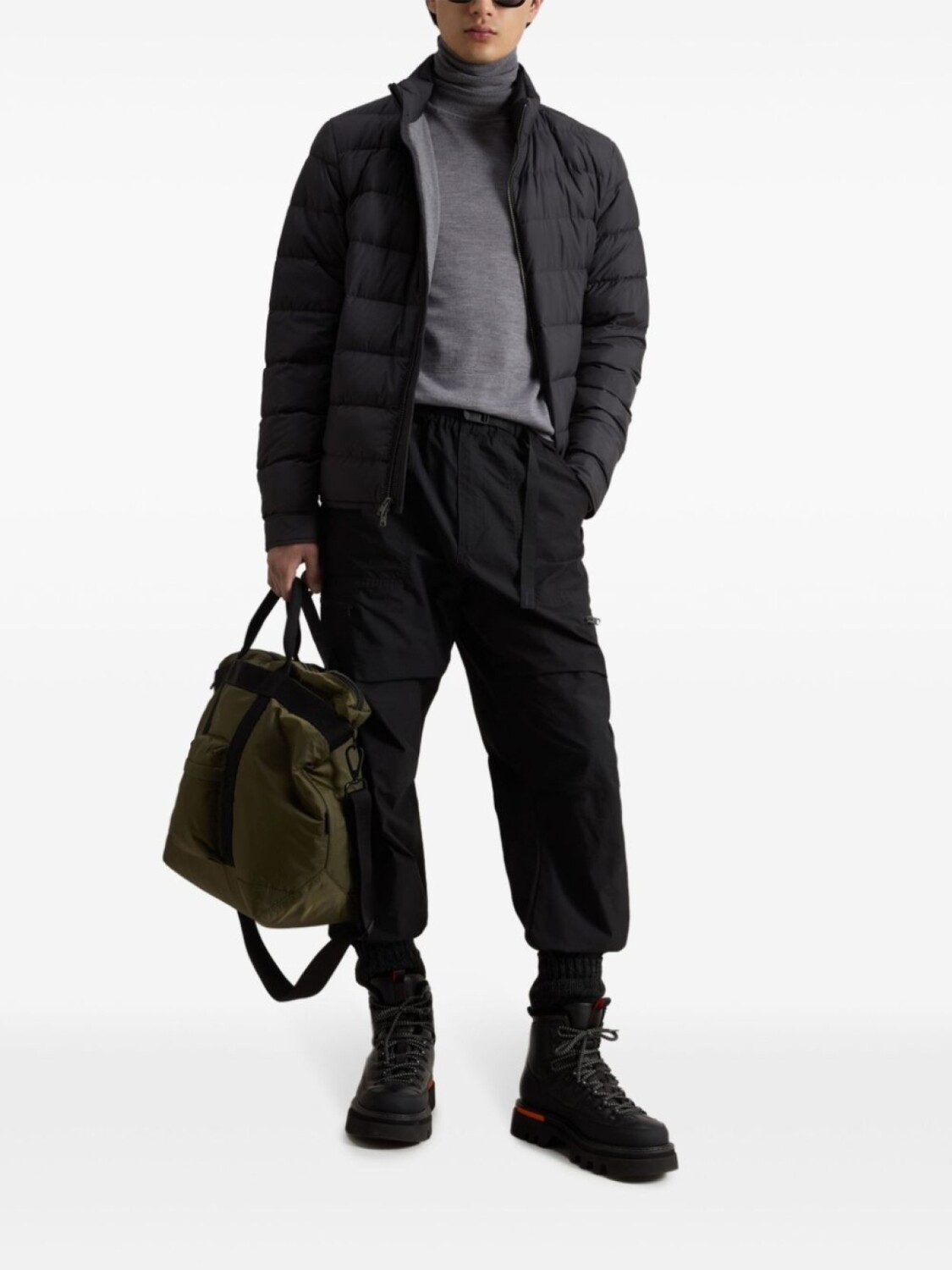 

Woolrich свитер с высоким воротом из натуральной шерсти, серый