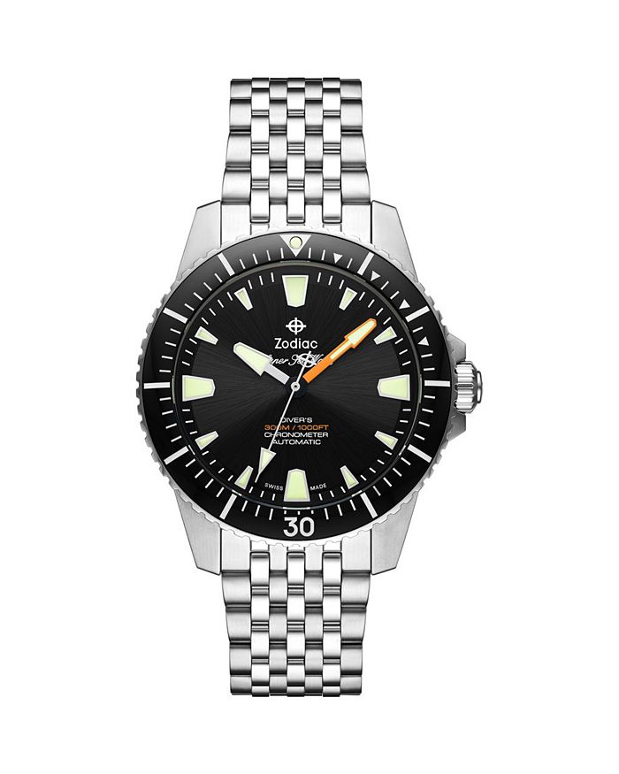 

Часы Zodiac Super Sea Wolf Pro-Diver, 42 мм, черный