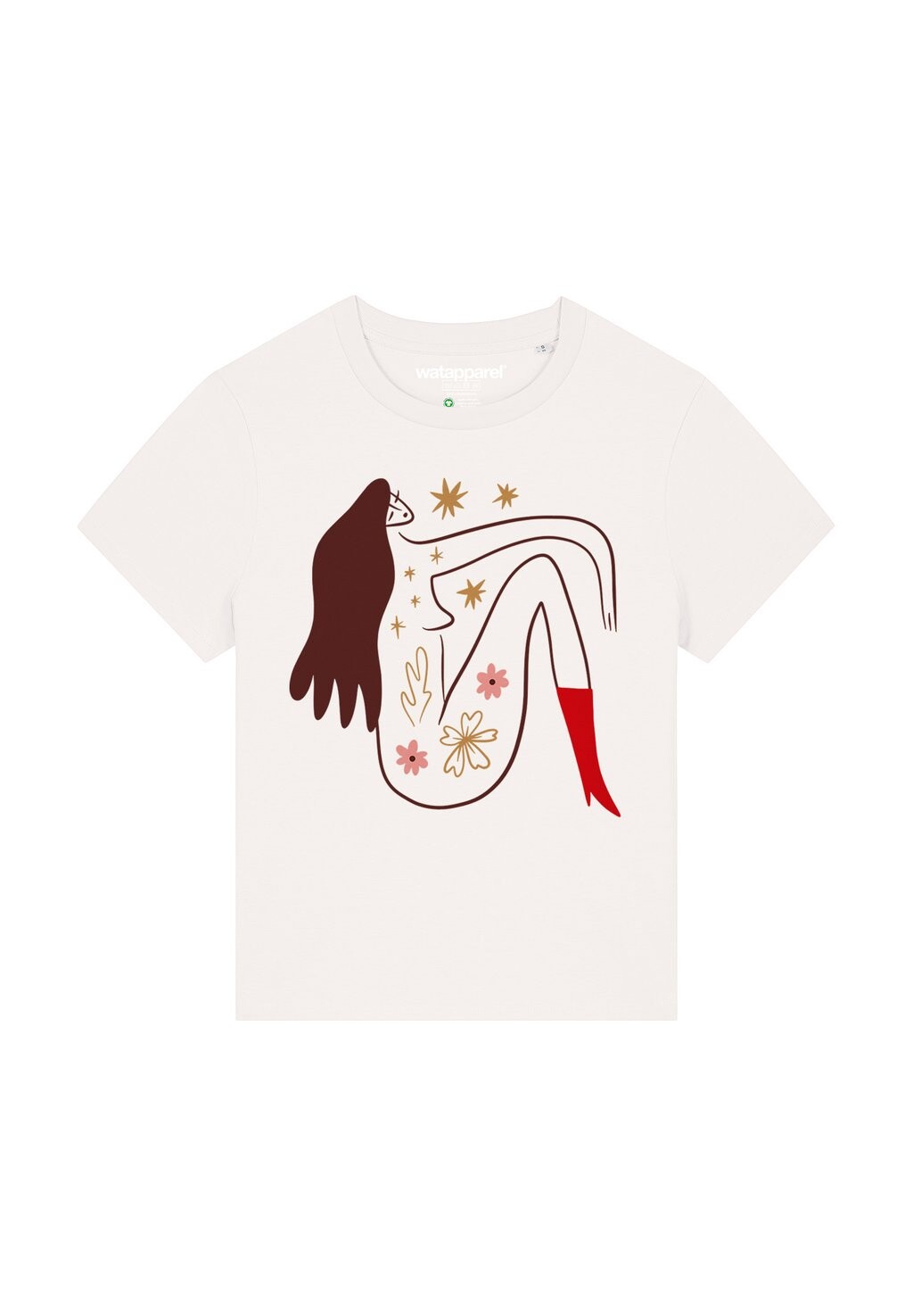 

Футболка с принтом LOVE AND FLEX watapparel, белый