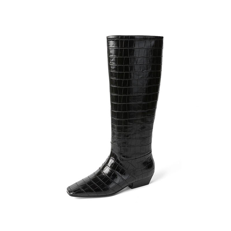Echo&yolo Высокие сапоги женские Black Stone Pattern, цвет Black Stone Pattern
