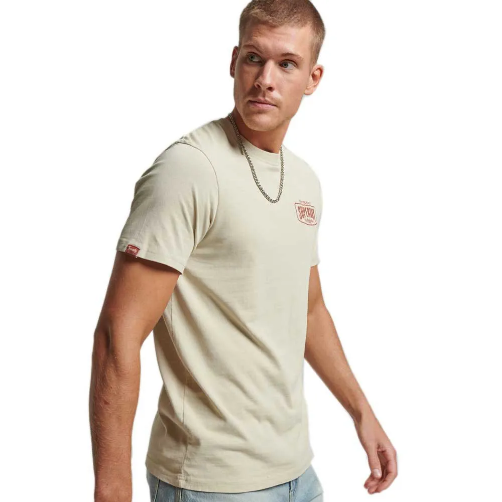 

Футболка с коротким рукавом Superdry Vintage Script Workwear, бежевый
