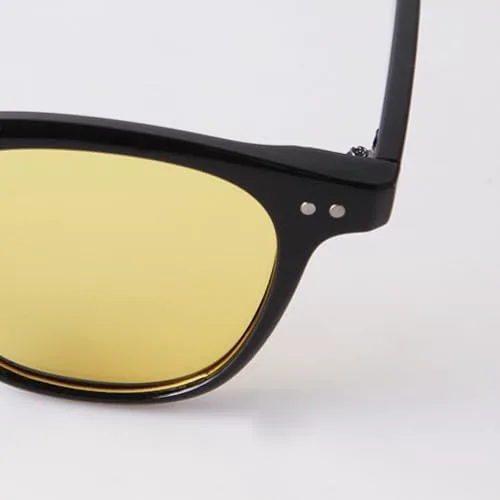 

Классические винтажные солнцезащитные очки с заклепками, круглые, для женщин и мужчин, в стиле ретро, ​​с желтыми квадратными линзами, «кошачий глаз» MTZJH, C1