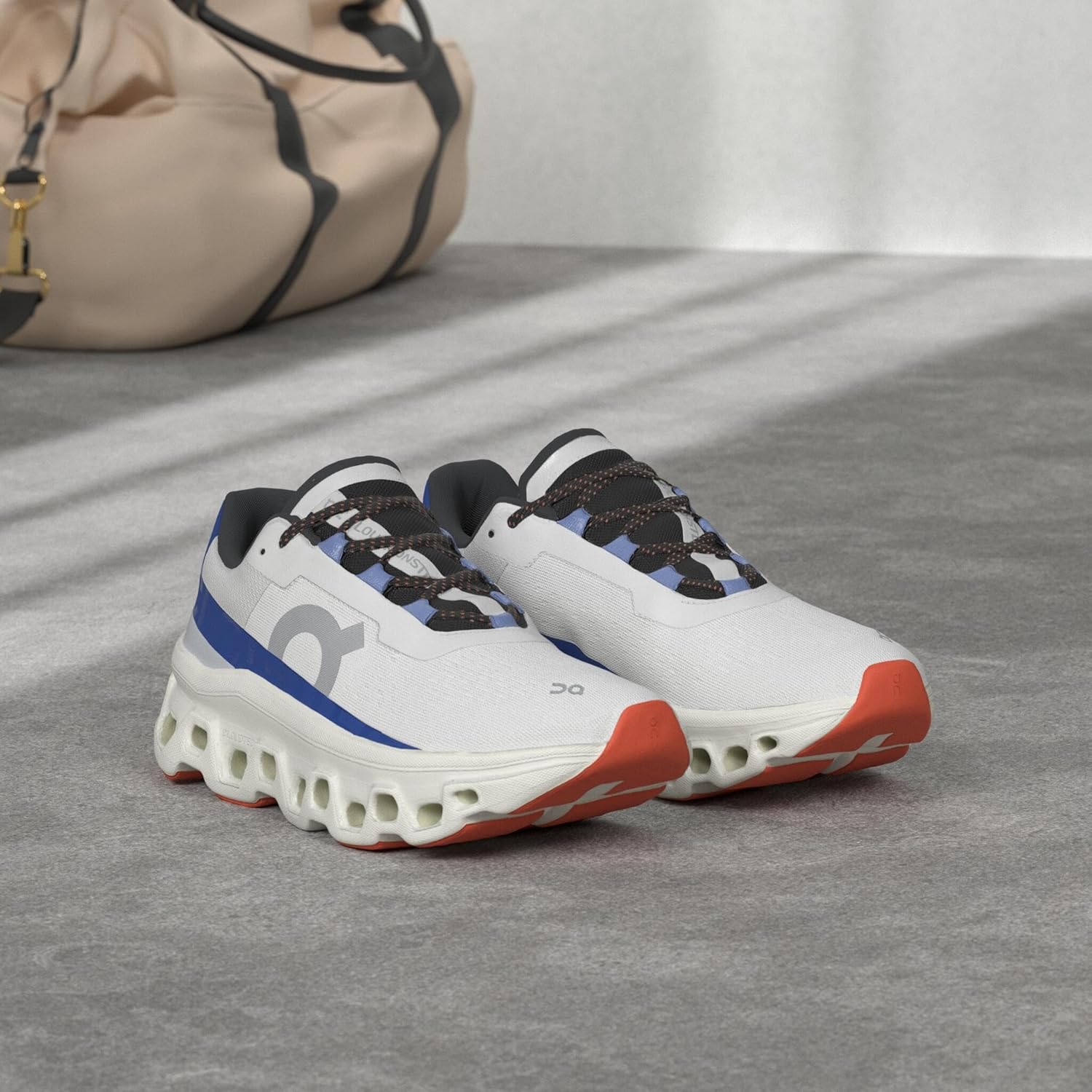 Кроссовки On Damen Cloudmonster Sneaker, Frost/Cobalt — фото 2