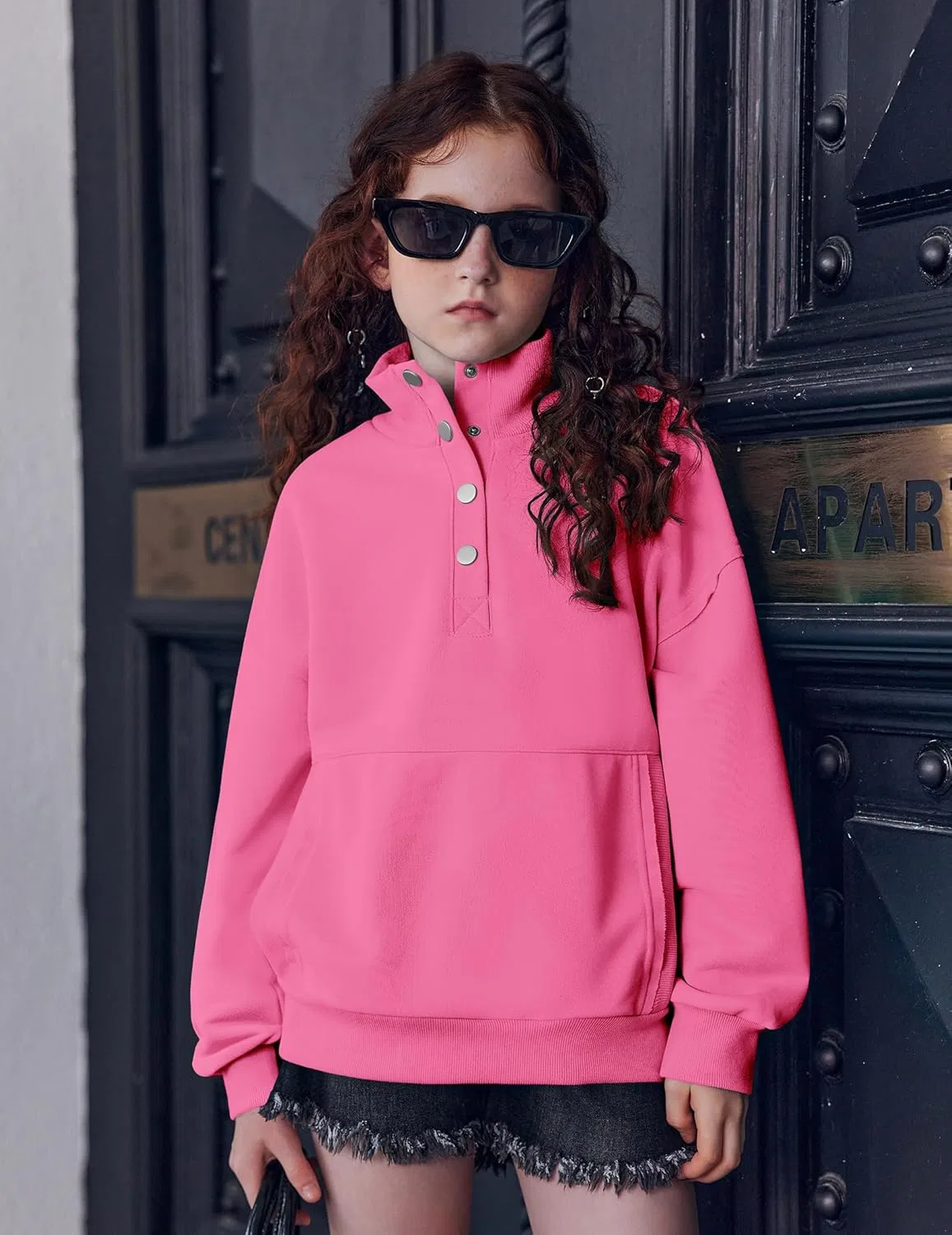 Детская толстовка Arshiner, розовая, 5-14 лет — фото 4