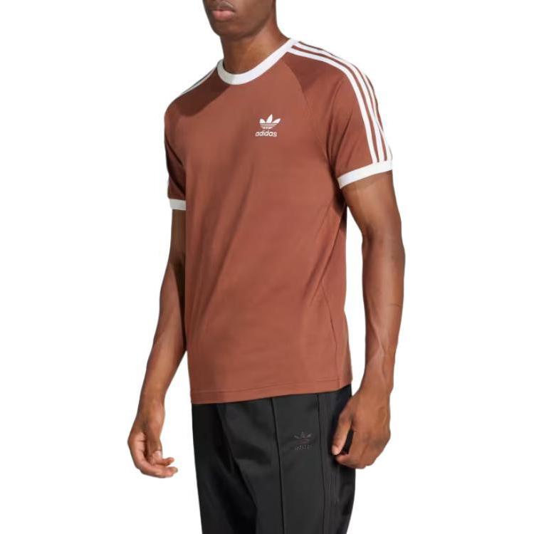 Футболка мужская коричневая Adidas Originals — фото 3