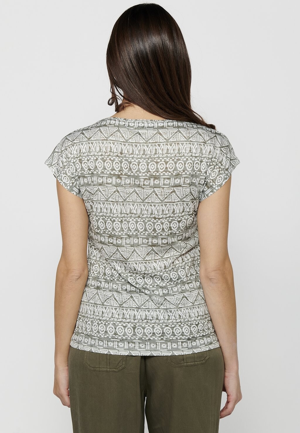 

Футболки с принтом SHORT SLEEVE Koroshi, цвет Khaki