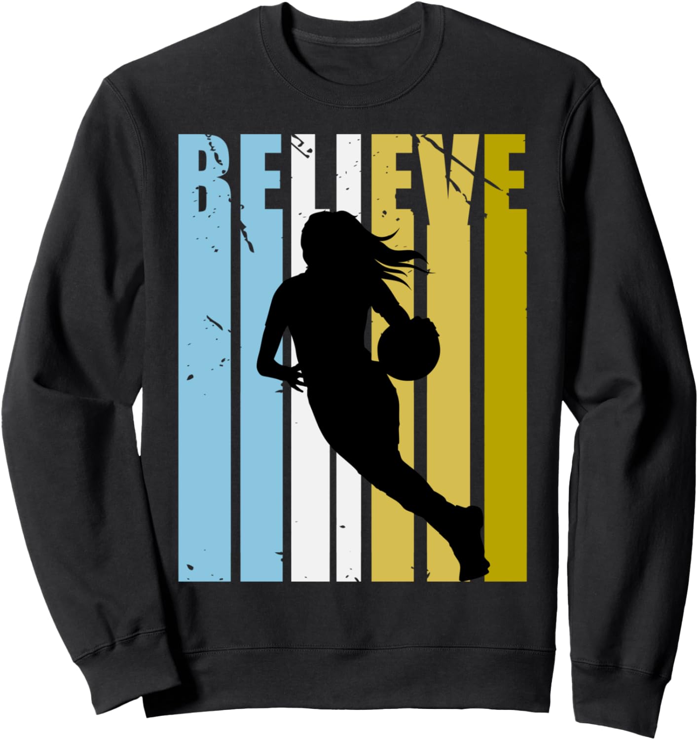 

Спортивная толстовка с дизайном «Basketball Believe Silhouette Loves Practice» Lush Basketball, черный