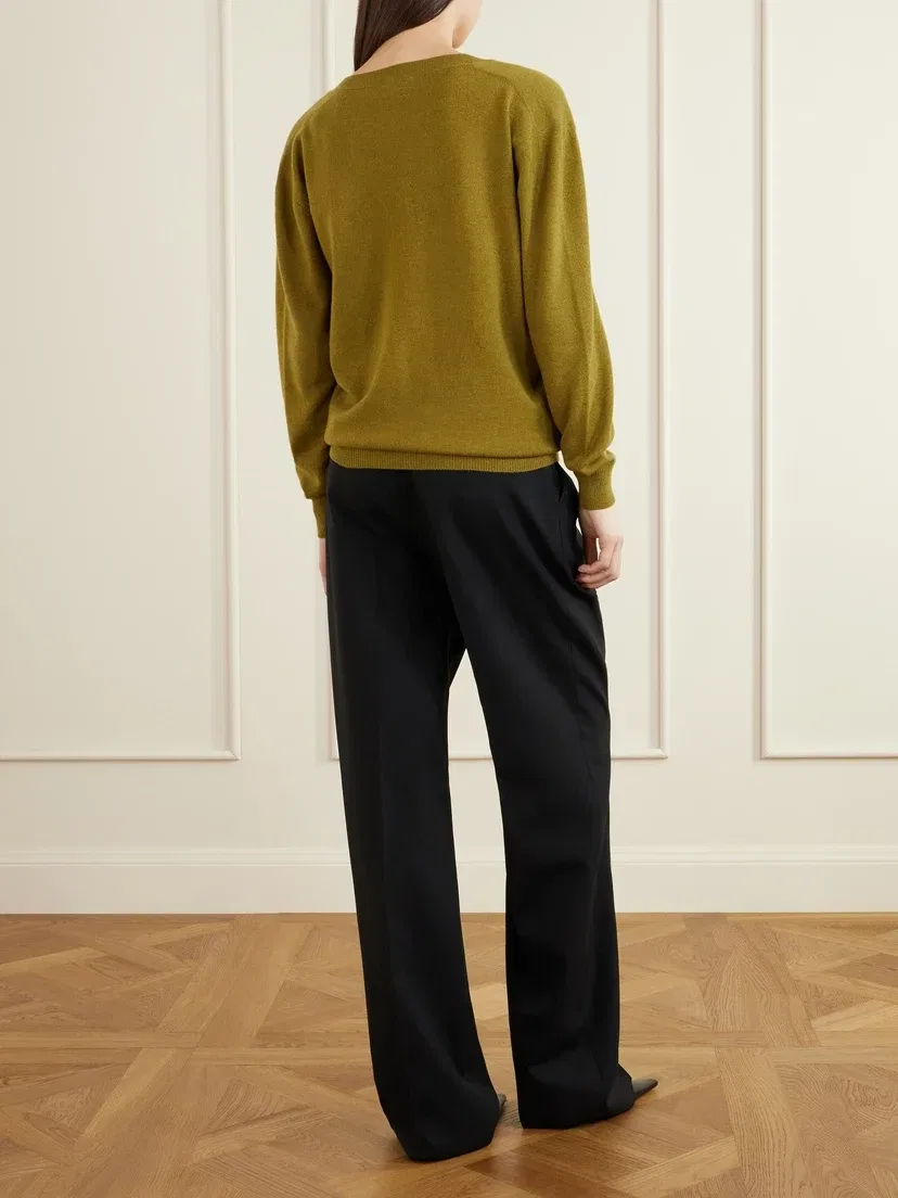 Кашемировый свитер SAINT LAURENT, бирюзовый — фото 4