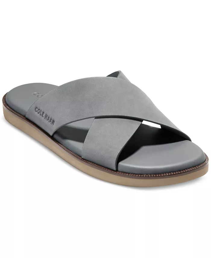 

Мужские сандалии-слипоны Nantucket Cross Strap Slide Cole Haan, серый