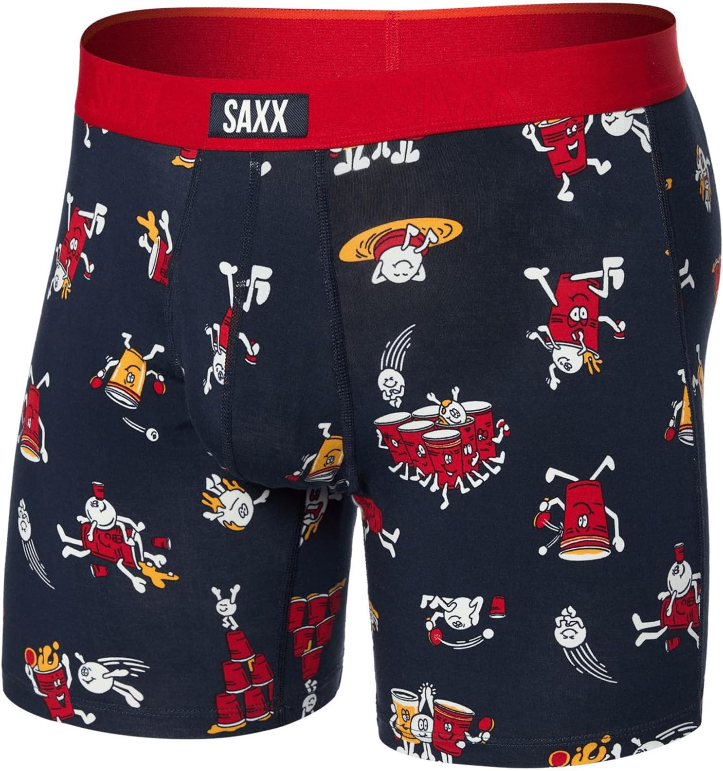 

Боксеры SAXX UNDERWEAR Vibe Xtra Super Soft Boxer Brief Fly, цвет Party Foul/Dark Ink