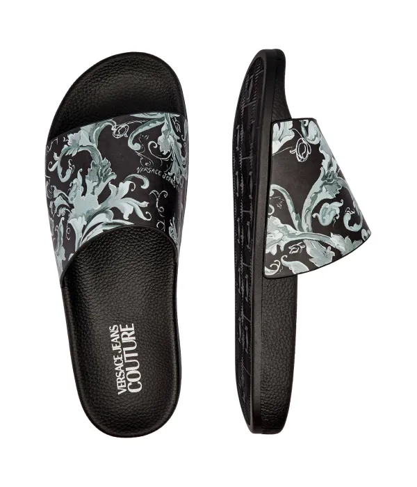 Тапочки рассрочка кв. 4 Versace Jeans Couture, черный — фото 4