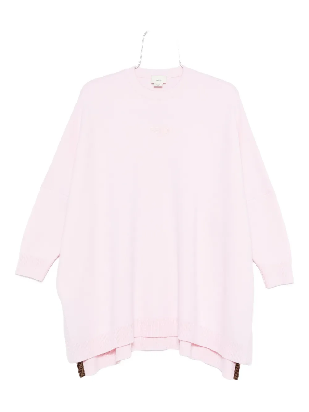 

Вязаное шерстяное платье с логотипом Fendi Kids, розовый