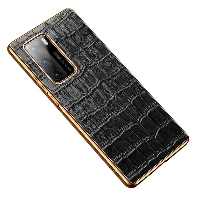 

Чехол для телефона Baohuguang Bao Huguang, Light luxury|electroplated leather crocodile pattern|black