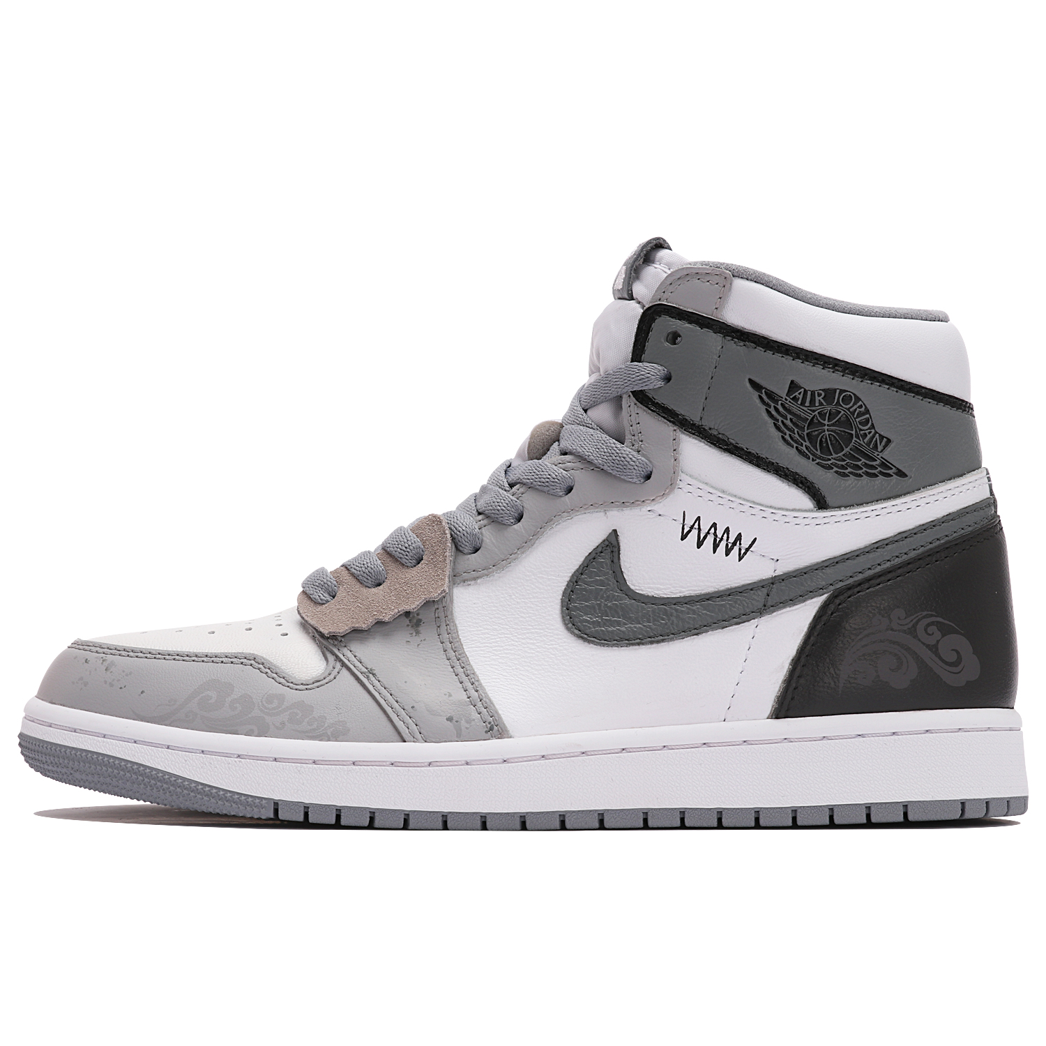 

Jordan Air Jordan 1 Vintage Баскетбольные кроссовки унисекс, Gray/White